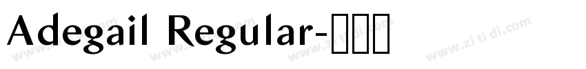 Adegail Regular字体转换